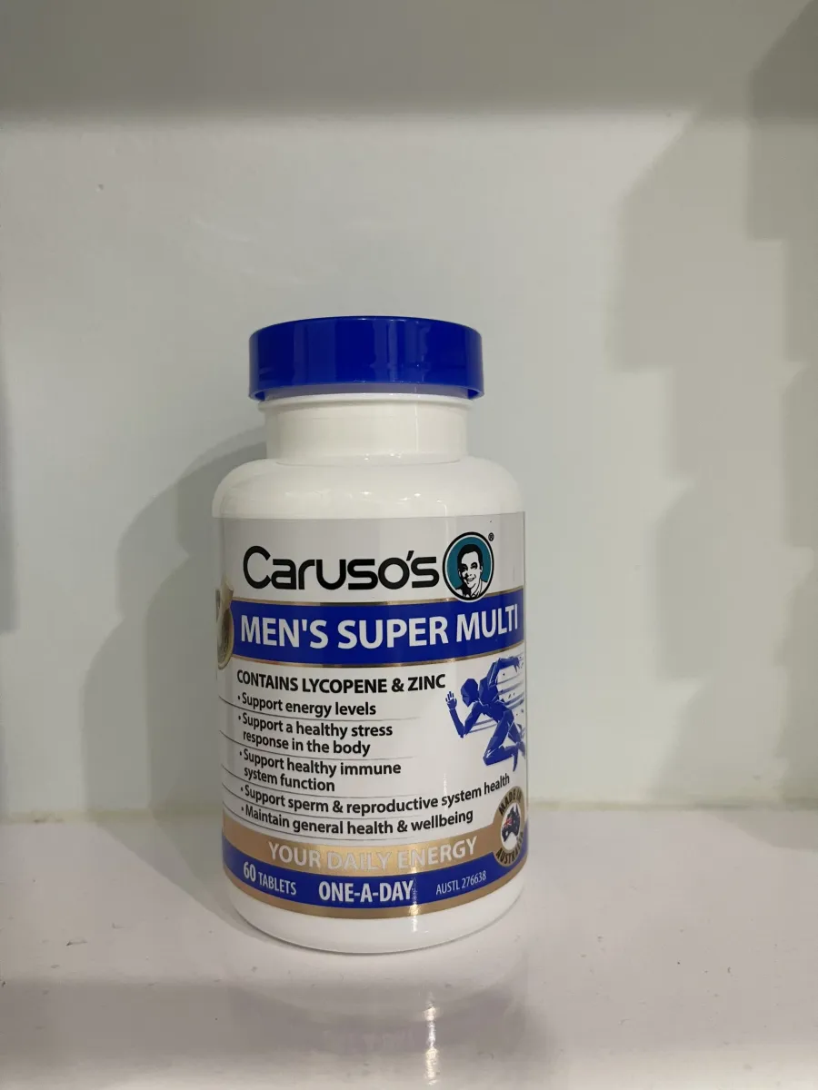 Viên uống hỗ trợ sức khỏe nói chung và đặc biệt là sức khỏe của nam giới Carusos Natural Health Ultra Max Mens Super Multi 60 Viên
