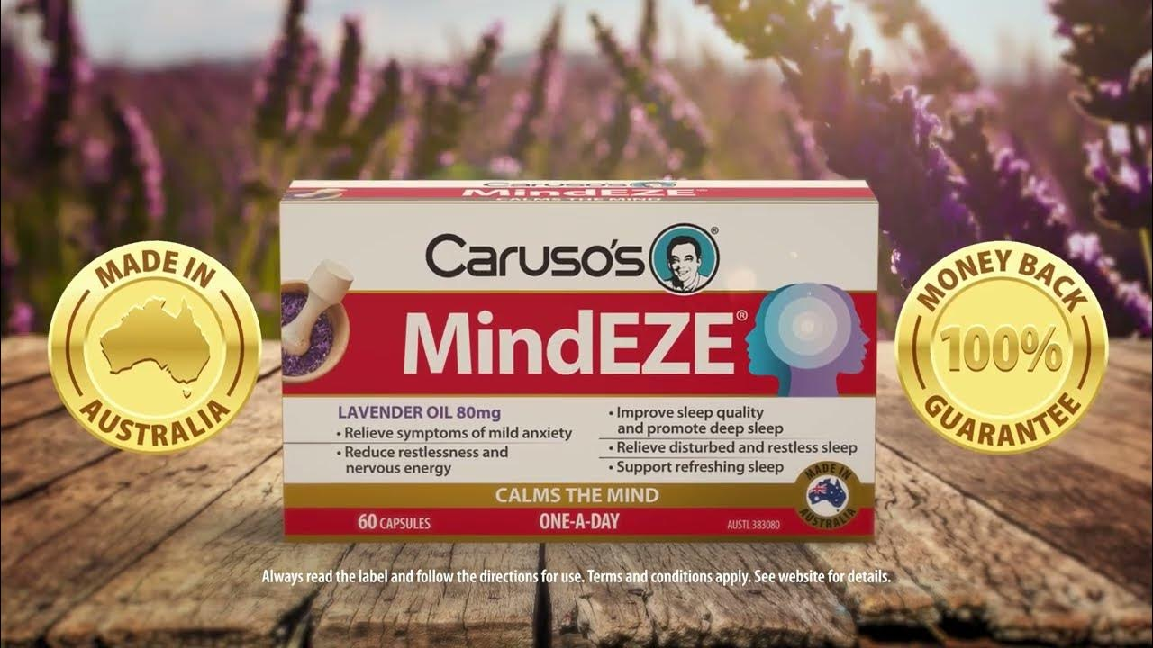 Viên Uống Hỗ Trợ Giảm Căng Thẳng Lo Giúp Ngủ Ngon Và Sâu Carusos MindEZE 60 Viên