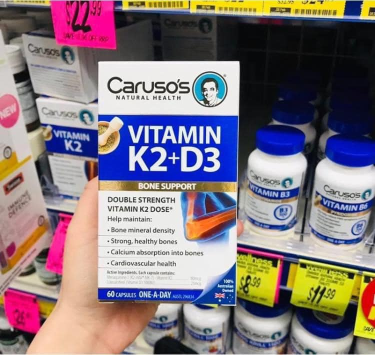 CARUSOS SỨC KHỎE TỰ NHIÊN VITAMIN K2+D3 60 VIÊN NANG