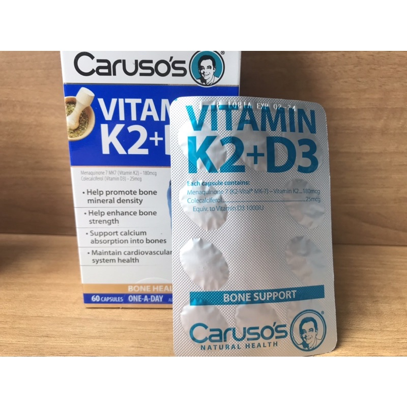 CARUSOS SỨC KHỎE TỰ NHIÊN VITAMIN K2+D3 60 VIÊN NANG