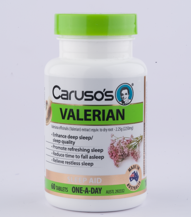 Viên uống hỗ trợ giấc ngủ Carusos Natural Health One a Day Valerian 60 Viên