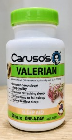 Viên uống hỗ trợ giấc ngủ Carusos Natural Health One a Day Valerian 60 Viên