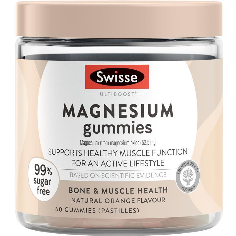 Viên nhai hỗ trợ sức khỏe cơ bắp Swisse Magnesium Gummies 60 Gói