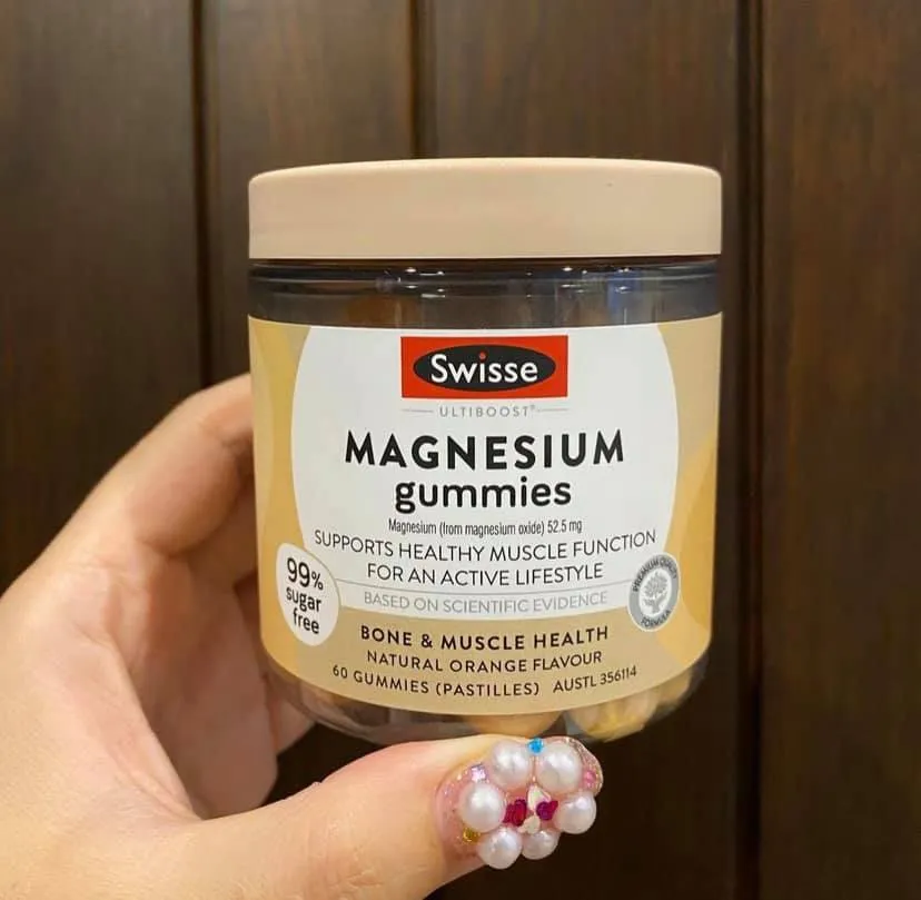 Viên nhai hỗ trợ sức khỏe cơ bắp Swisse Magnesium Gummies 60 Gói