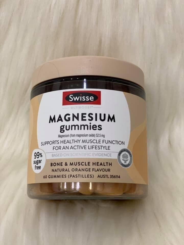 Viên nhai hỗ trợ sức khỏe cơ bắp Swisse Magnesium Gummies 60 Gói