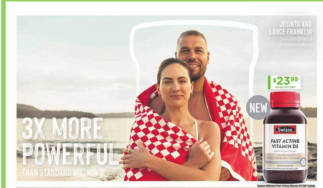 Swisse Fast Acting Vitamin D3 200 Viên