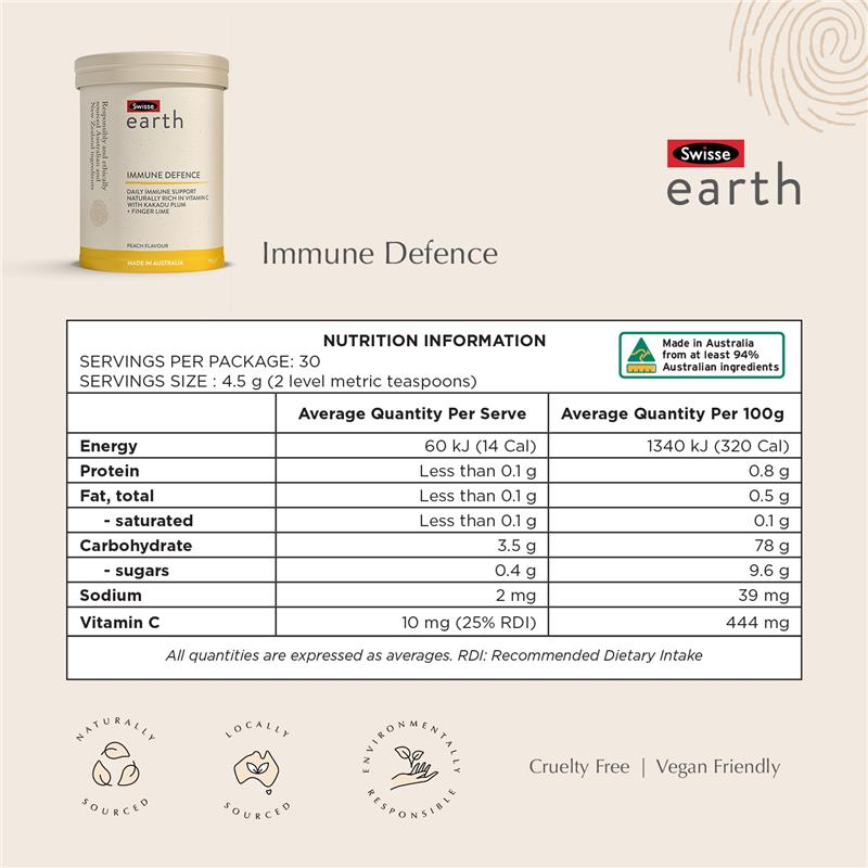 Bột uống tăng cường hệ thống miễn dịch Swisse Earth Immune Defense 135g Bột