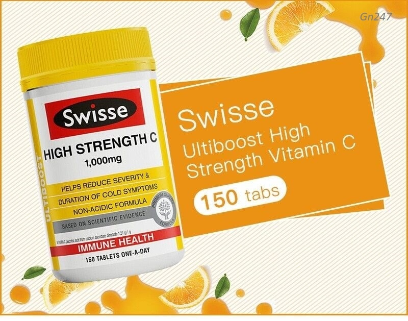Viên uống bổ sung vitamin C  hàm lượng cao- Swisse Vitamin C 1000mg 150 Viên
