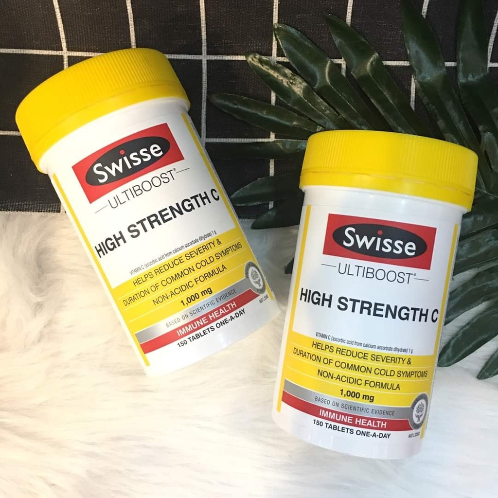 Viên uống bổ sung vitamin C  hàm lượng cao- Swisse Vitamin C 1000mg 150 Viên