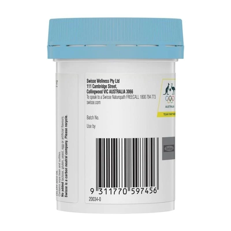 Viên uống điều trị bệnh Gout từ cần tây Swisse Cần tây 5000mg 50 Viên nang