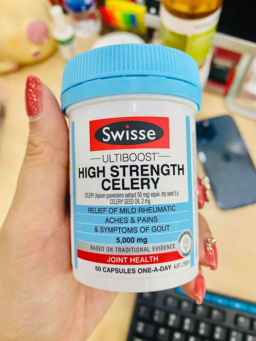 Viên uống điều trị bệnh Gout từ cần tây Swisse Cần tây 5000mg 50 Viên nang