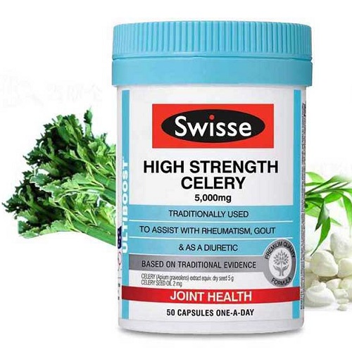 Viên uống điều trị bệnh Gout từ cần tây Swisse Cần tây 5000mg 50 Viên nang