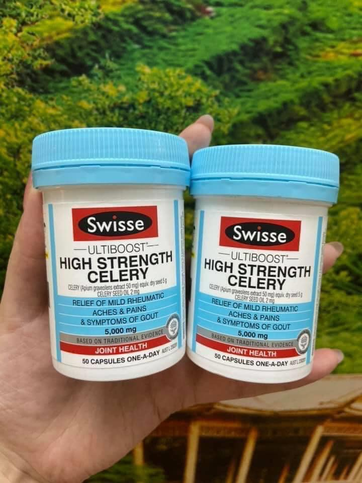 Viên uống điều trị bệnh Gout từ cần tây Swisse Cần tây 5000mg 50 Viên nang