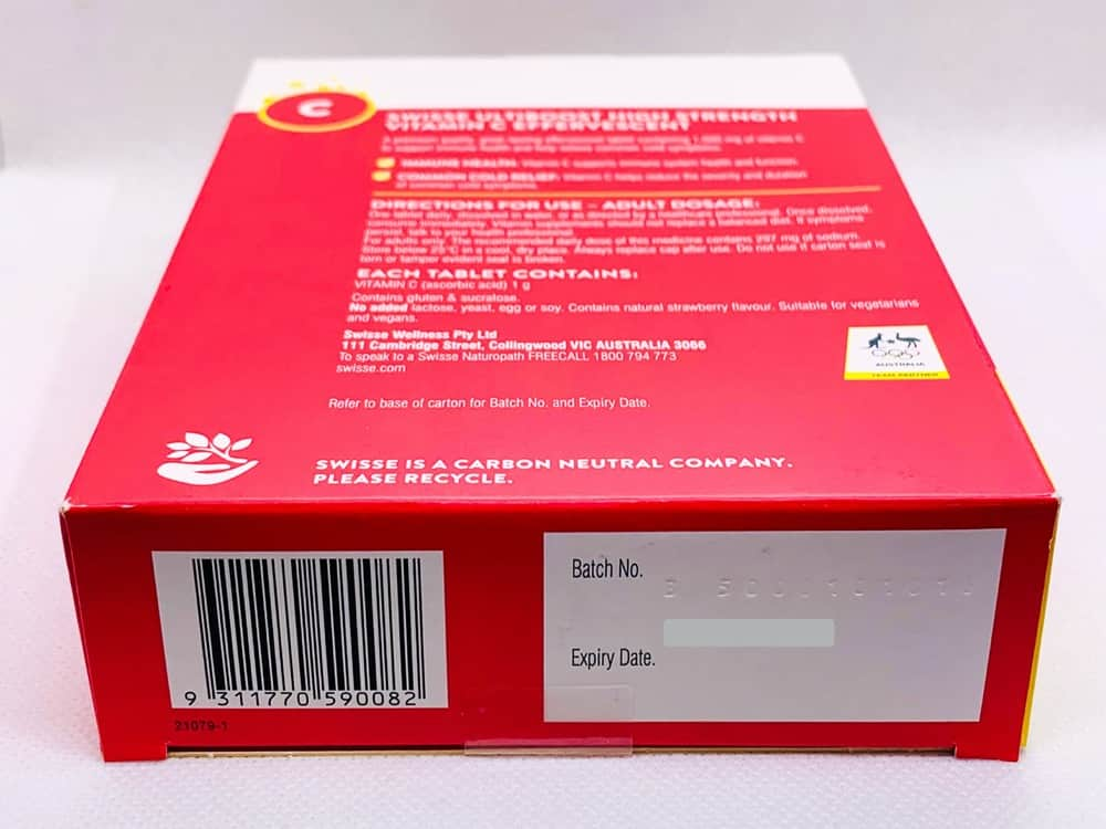 Viên sủi bọt Swisse Vitamin C 60 Viên Sủi Bọt