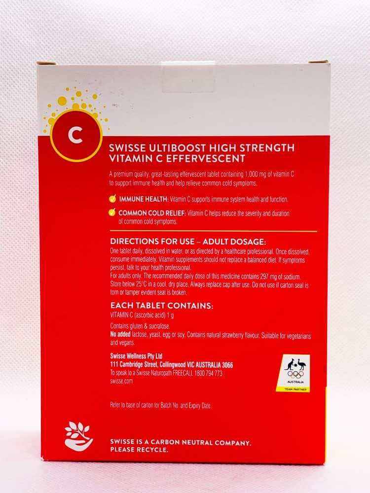 Viên sủi bọt Swisse Vitamin C 60 Viên Sủi Bọt