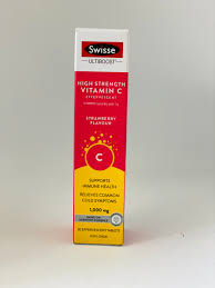 Thực phẩm chức năng Viên sủi Swisse High Strength Vitamin C 1000mg ống 20 viên