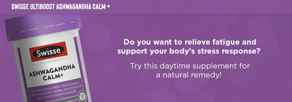 Viên uống hỗ trợ giảm stress từ nhân sâm Ấn Độ Ashwagandha - Swisse Ultiboost Ashwagandha Calm+ 60 Viên