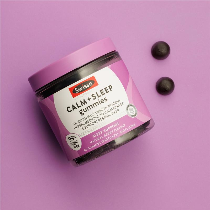 Viên nhai hỗ trợ giấc ngủ Swisse Calm And Sleep Gummies 60 gói