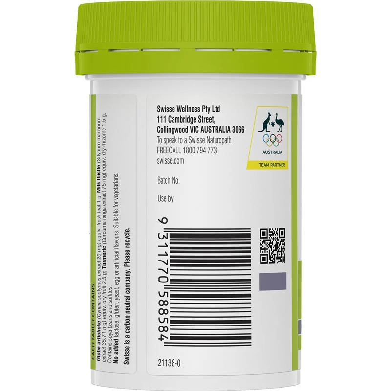 Viên Uống Thải Độc Gan Từ Cây Kế Sữa - Swisse Milk Thistle 60 Viên