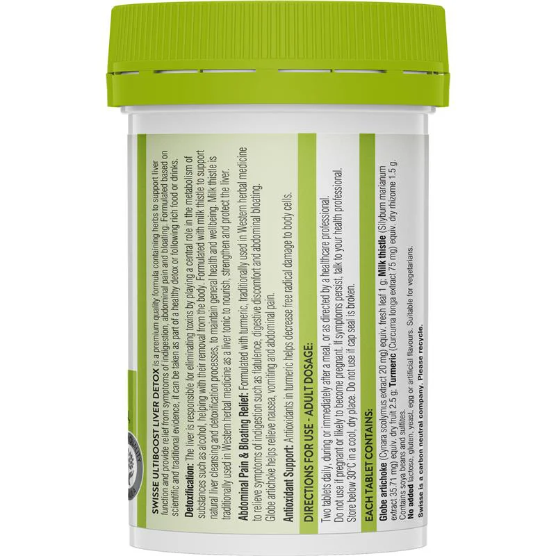 Viên Uống Thải Độc Gan Từ Cây Kế Sữa - Swisse Milk Thistle 60 Viên