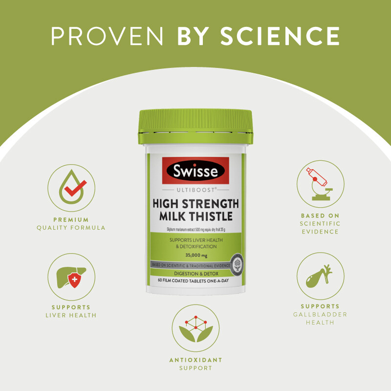 Viên Uống Thải Độc Gan Từ Cây Kế Sữa - Swisse Milk Thistle 60 Viên