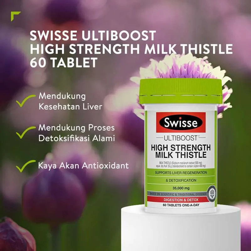 Viên Uống Thải Độc Gan Từ Cây Kế Sữa - Swisse Milk Thistle 60 Viên