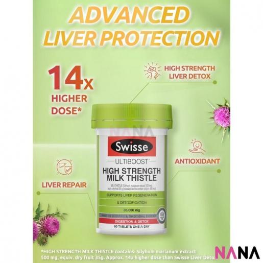 Viên Uống Thải Độc Gan Từ Cây Kế Sữa - Swisse Milk Thistle 60 Viên