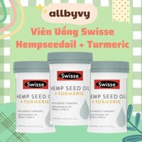 [Hãng Ngưng SX] Viên uống dầu hạt cây gai dầu và củ nghệ hỗ trợ sức khỏe dinh dưỡng Swisse Hemp Seed Oil + Turmeric 60 Viên