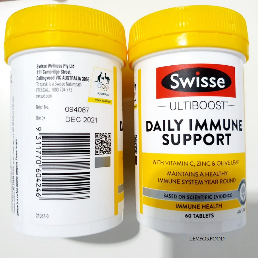 VIÊN UỐNG TĂNG CƯỜNG MIỄN DỊCH, SỨC ĐỀ KHÁNG SWISSE DAILY IMMUNE SUPPORT 60 VIÊN