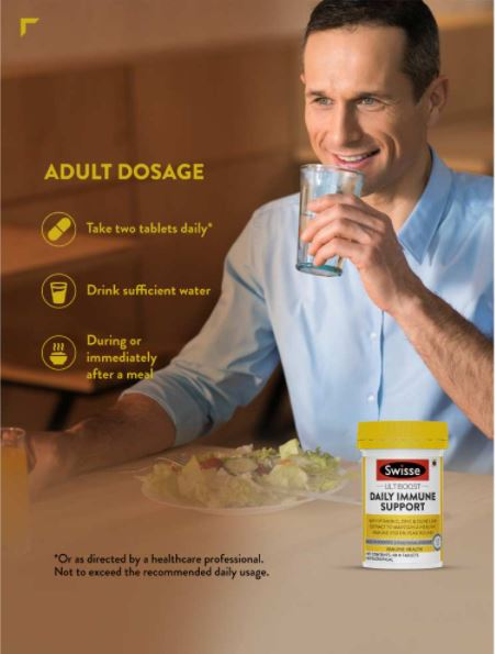 VIÊN UỐNG TĂNG CƯỜNG MIỄN DỊCH, SỨC ĐỀ KHÁNG SWISSE DAILY IMMUNE SUPPORT 60 VIÊN