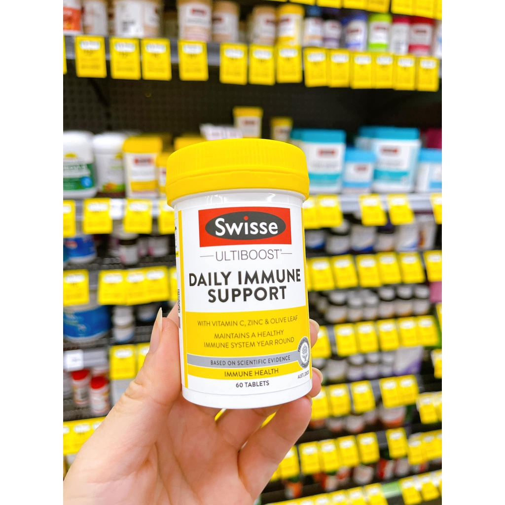 VIÊN UỐNG TĂNG CƯỜNG MIỄN DỊCH, SỨC ĐỀ KHÁNG SWISSE DAILY IMMUNE SUPPORT 60 VIÊN