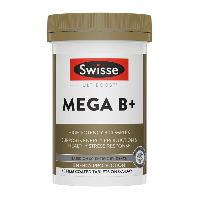 Viên uống bổ sung vitamin nhóm B - Swisse Ultiboost Mega B + 60 Viên