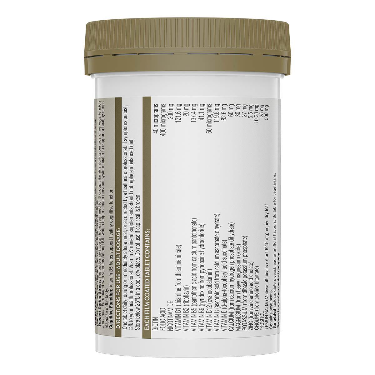 Viên uống bổ sung vitamin nhóm B - Swisse Ultiboost Mega B + 60 Viên