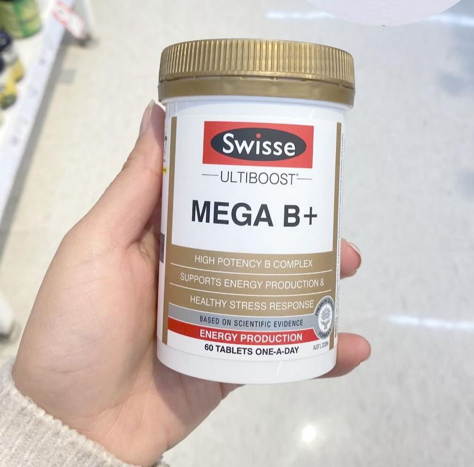 Viên uống bổ sung vitamin nhóm B - Swisse Ultiboost Mega B + 60 Viên