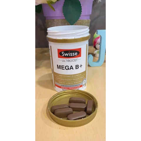 Viên uống bổ sung vitamin nhóm B - Swisse Ultiboost Mega B + 60 Viên