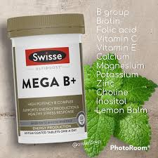 Viên uống bổ sung vitamin nhóm B - Swisse Ultiboost Mega B + 60 Viên