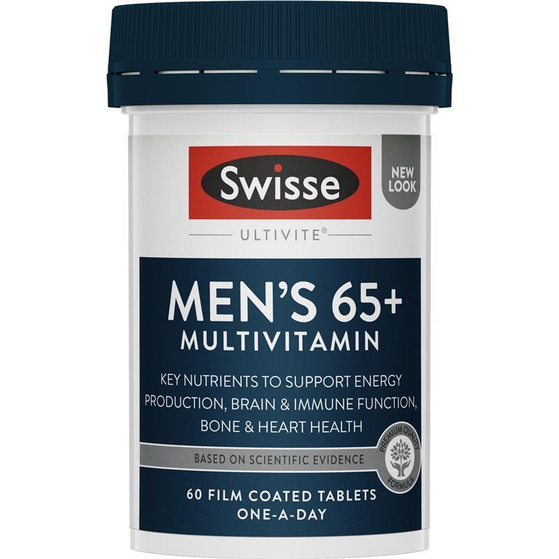 Viên uống vitamin tổng hợp cho đàn ông 65 tuổi - Swisse Mens Multivitamin 65+ 60 Viên