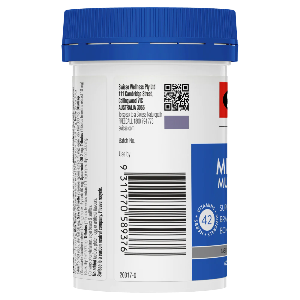 Viên uống vitamin tổng hợp cho đàn ông 65 tuổi - Swisse Mens Multivitamin 65+ 60 Viên