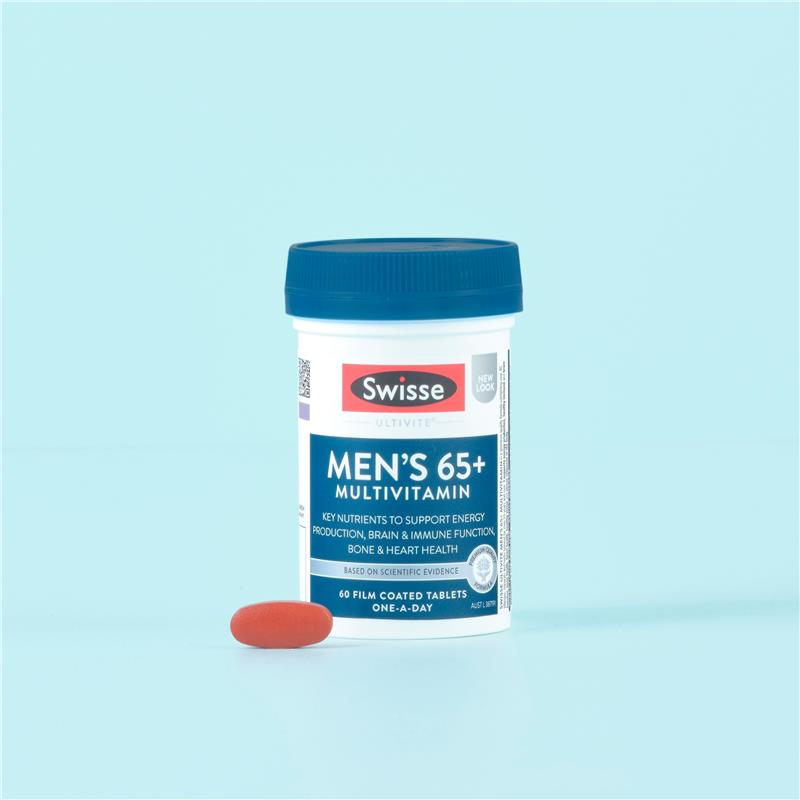 Viên uống vitamin tổng hợp cho đàn ông 65 tuổi - Swisse Mens Multivitamin 65+ 60 Viên