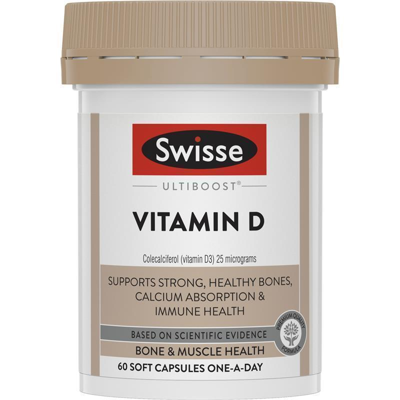 Viên uống bổ sung vitamin D - Swisse Ultiboost Vitamin D 60 Viên