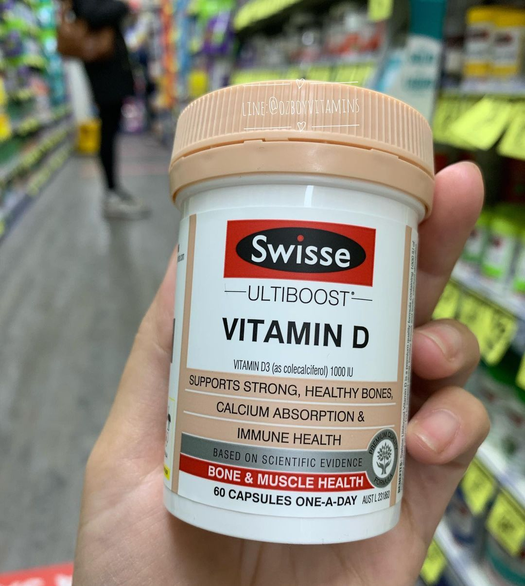 Viên uống bổ sung vitamin D - Swisse Ultiboost Vitamin D 60 Viên