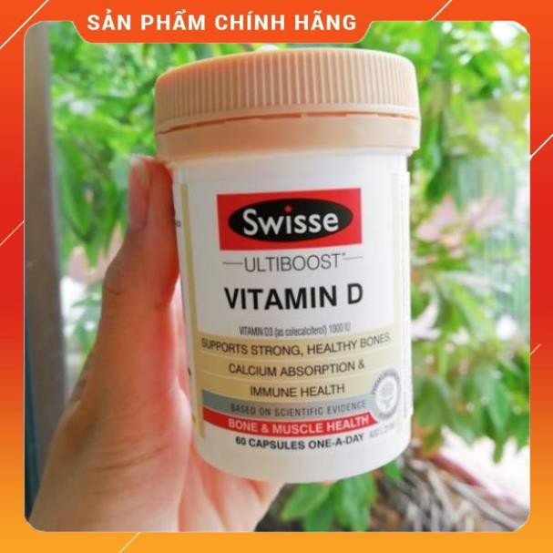 Viên uống bổ sung vitamin D - Swisse Ultiboost Vitamin D 60 Viên