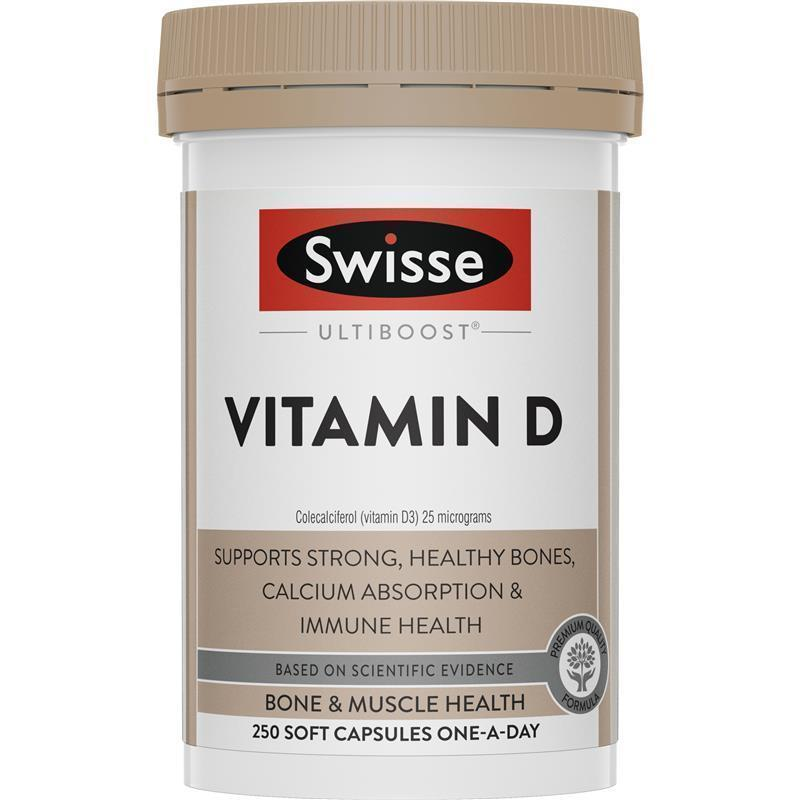 Viên uống bổ sung vitamin D - Swisse Ultiboost Vitamin D 250  Viên