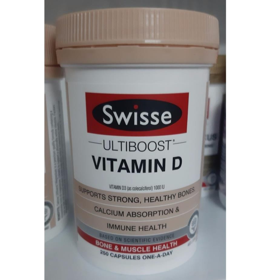 Viên uống bổ sung vitamin D - Swisse Ultiboost Vitamin D 250  Viên