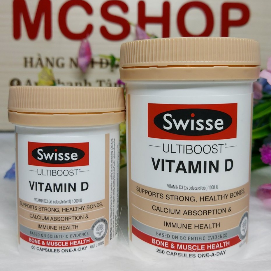Viên uống bổ sung vitamin D - Swisse Ultiboost Vitamin D 250  Viên