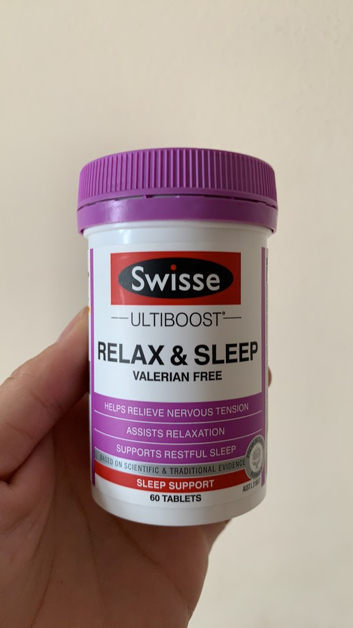 Viên uống giúp thư giản và hỗ trợ ngủ ngon Swisse Ultiboost Relax & Sleep 60 viên Úc