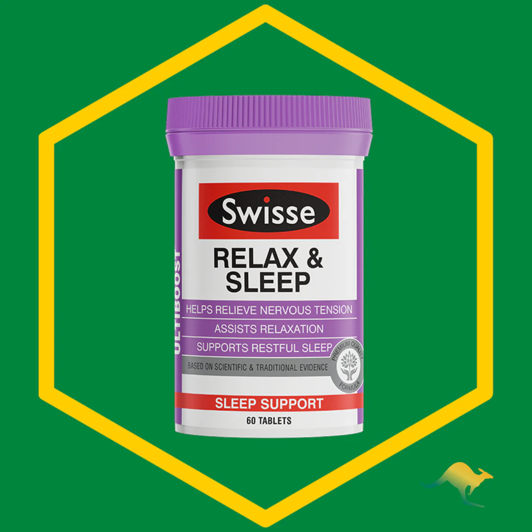 Viên uống giúp thư giản và hỗ trợ ngủ ngon Swisse Ultiboost Relax & Sleep 60 viên Úc