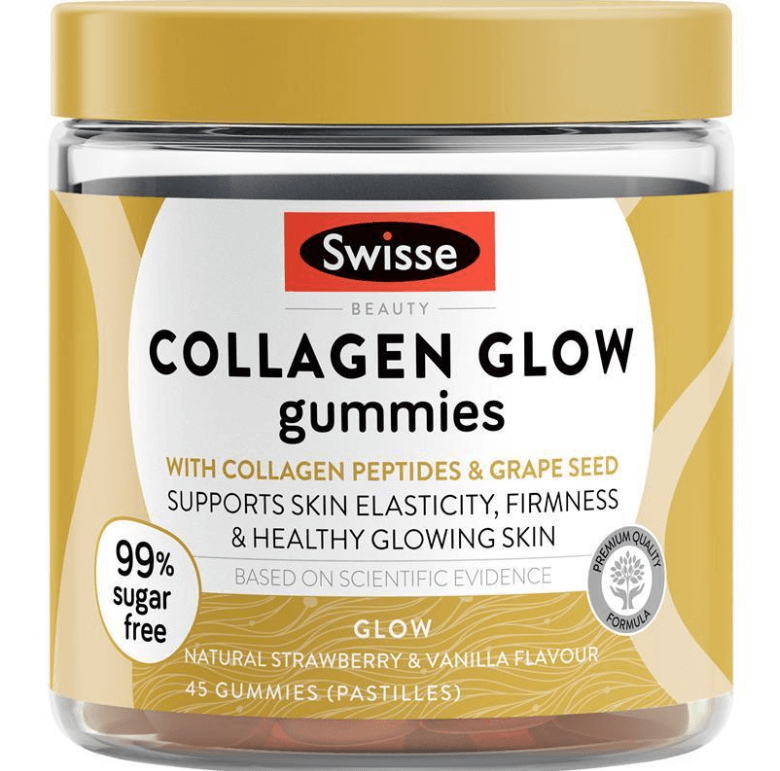 Viên nhai bổ sung Collagen - Swisse Beauty Collagen Glow Gummies 45 Viên
