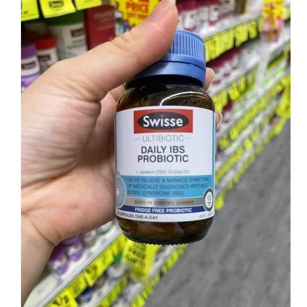 Viên uống giảm kích thích ruột và hỗ trợ tiêu hóa - Swisse Ultibiotic Daily IBS Probiotic 30 Viên