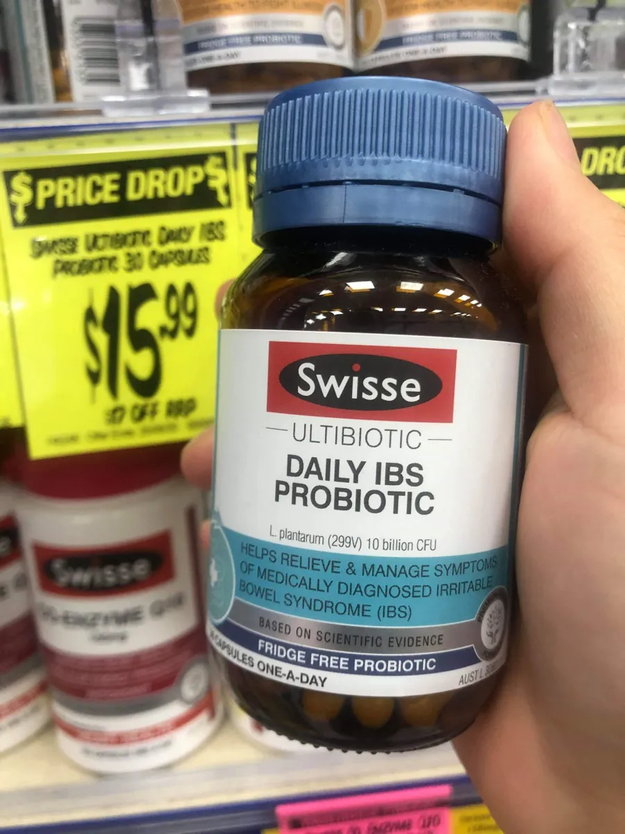 Viên uống giảm kích thích ruột và hỗ trợ tiêu hóa - Swisse Ultibiotic Daily IBS Probiotic 30 Viên